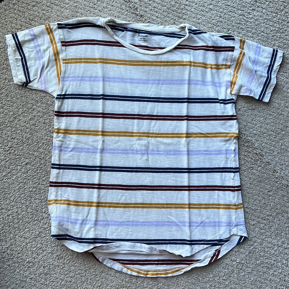 Madewell Stripe Short Sleeve Shirt
